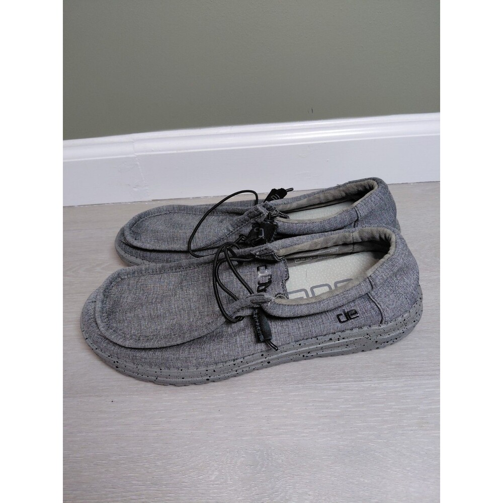 Hey Dude Wally Stretch L Steel Loafers Comfort Shoes Gray - Men’s Size 11
